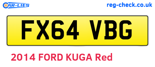 FX64VBG are the vehicle registration plates.