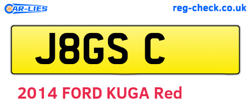 J8GSC are the vehicle registration plates.