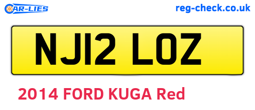 NJ12LOZ are the vehicle registration plates.