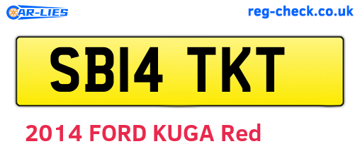 SB14TKT are the vehicle registration plates.