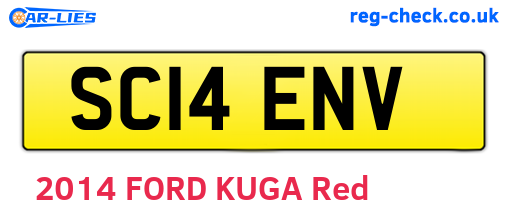 SC14ENV are the vehicle registration plates.