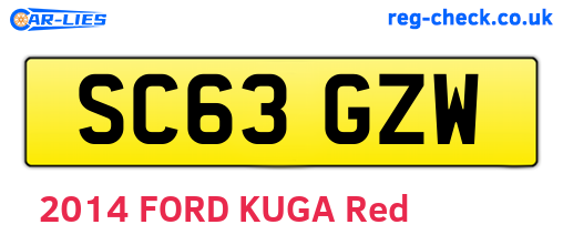 SC63GZW are the vehicle registration plates.