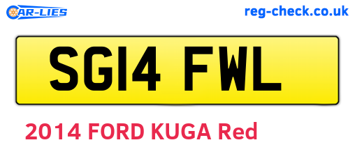 SG14FWL are the vehicle registration plates.