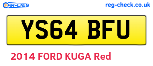 YS64BFU are the vehicle registration plates.