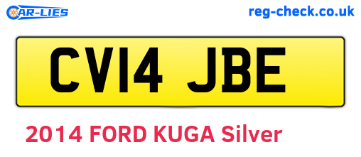 CV14JBE are the vehicle registration plates.
