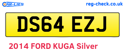 DS64EZJ are the vehicle registration plates.