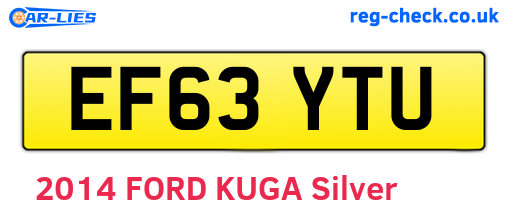 EF63YTU are the vehicle registration plates.
