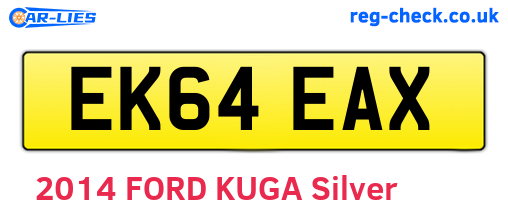 EK64EAX are the vehicle registration plates.