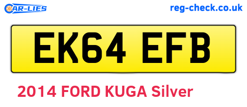 EK64EFB are the vehicle registration plates.