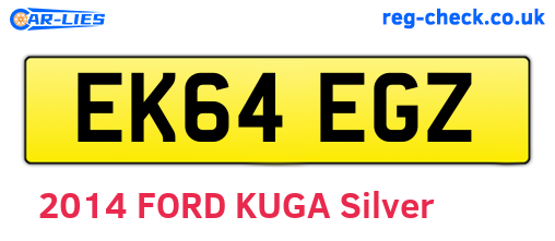 EK64EGZ are the vehicle registration plates.