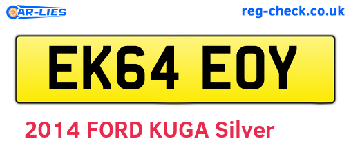 EK64EOY are the vehicle registration plates.