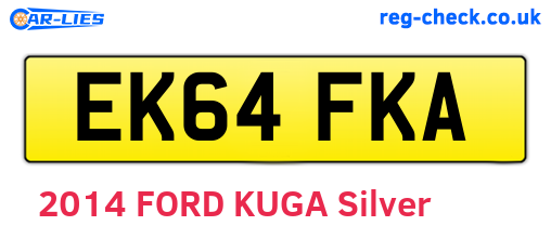 EK64FKA are the vehicle registration plates.