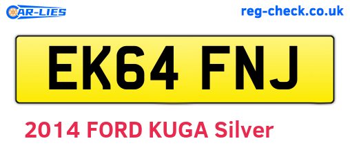 EK64FNJ are the vehicle registration plates.