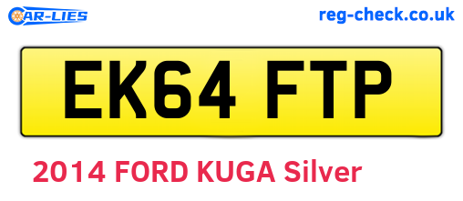 EK64FTP are the vehicle registration plates.