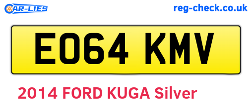 EO64KMV are the vehicle registration plates.