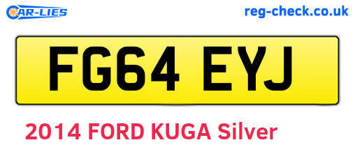 FG64EYJ are the vehicle registration plates.