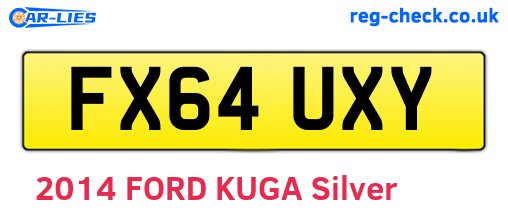 FX64UXY are the vehicle registration plates.