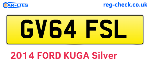GV64FSL are the vehicle registration plates.