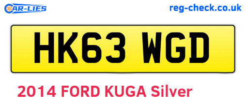 HK63WGD are the vehicle registration plates.