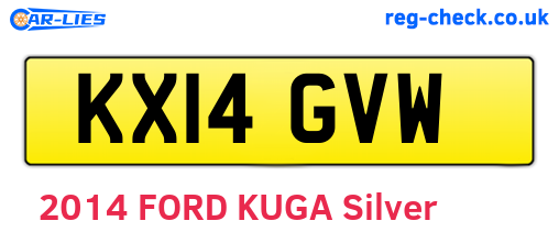 KX14GVW are the vehicle registration plates.