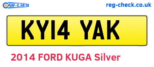 KY14YAK are the vehicle registration plates.