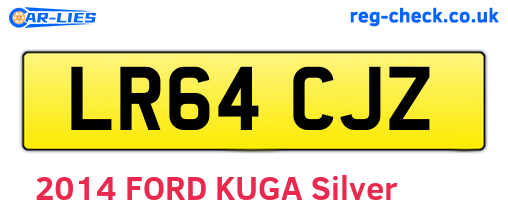LR64CJZ are the vehicle registration plates.