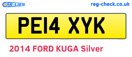 PE14XYK are the vehicle registration plates.