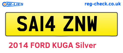 SA14ZNW are the vehicle registration plates.