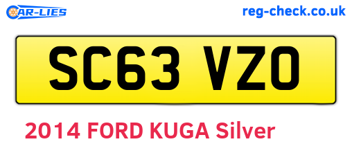 SC63VZO are the vehicle registration plates.
