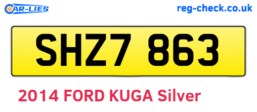 SHZ7863 are the vehicle registration plates.