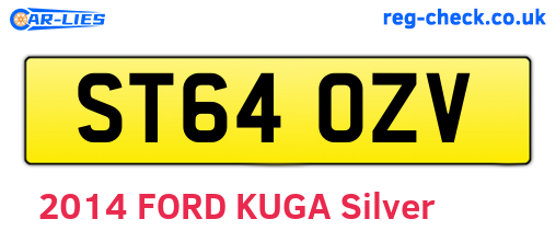 ST64OZV are the vehicle registration plates.