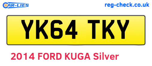 YK64TKY are the vehicle registration plates.