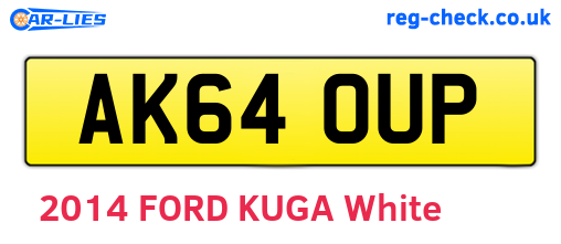 AK64OUP are the vehicle registration plates.