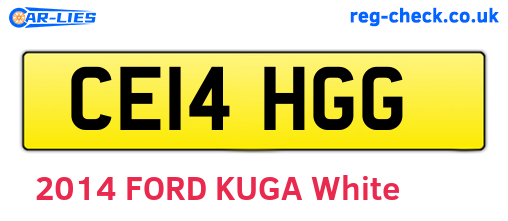 CE14HGG are the vehicle registration plates.