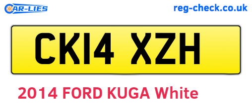 CK14XZH are the vehicle registration plates.