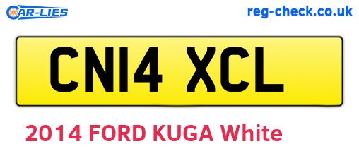 CN14XCL are the vehicle registration plates.