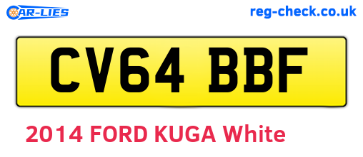 CV64BBF are the vehicle registration plates.