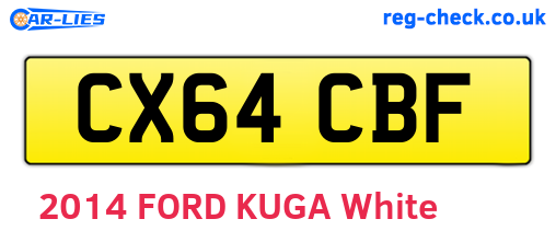 CX64CBF are the vehicle registration plates.