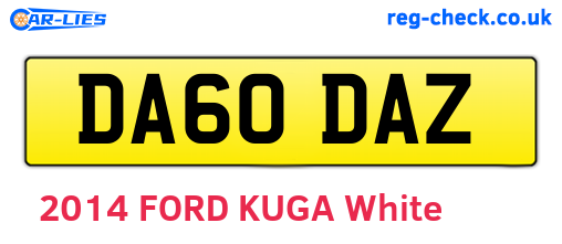 DA60DAZ are the vehicle registration plates.