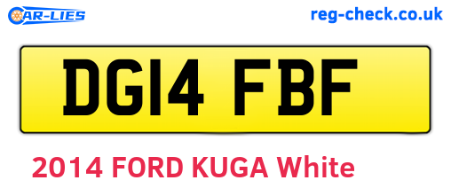 DG14FBF are the vehicle registration plates.