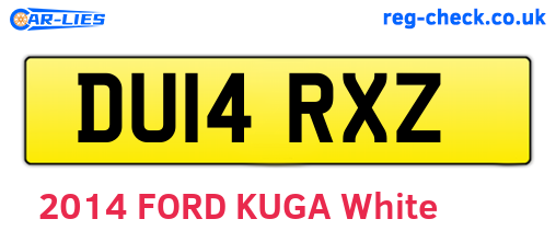 DU14RXZ are the vehicle registration plates.