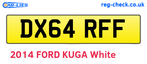 DX64RFF are the vehicle registration plates.