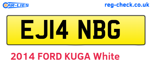EJ14NBG are the vehicle registration plates.