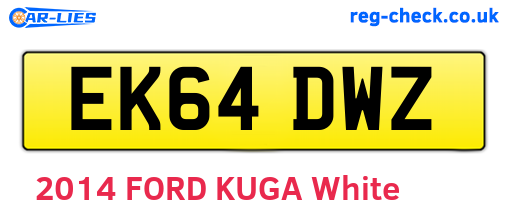 EK64DWZ are the vehicle registration plates.