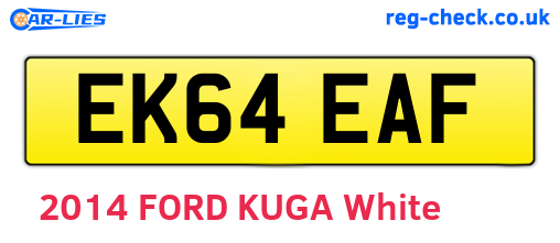 EK64EAF are the vehicle registration plates.
