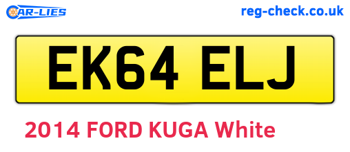EK64ELJ are the vehicle registration plates.