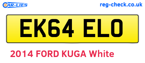 EK64ELO are the vehicle registration plates.