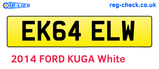 EK64ELW are the vehicle registration plates.