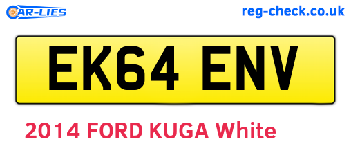 EK64ENV are the vehicle registration plates.