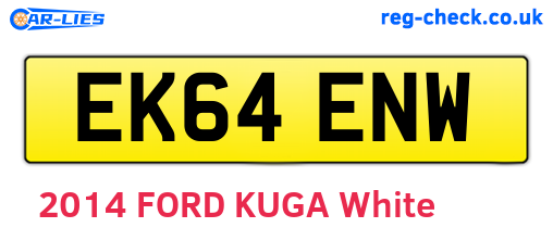 EK64ENW are the vehicle registration plates.